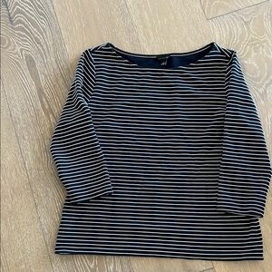 Women's Striped Navy and White Top